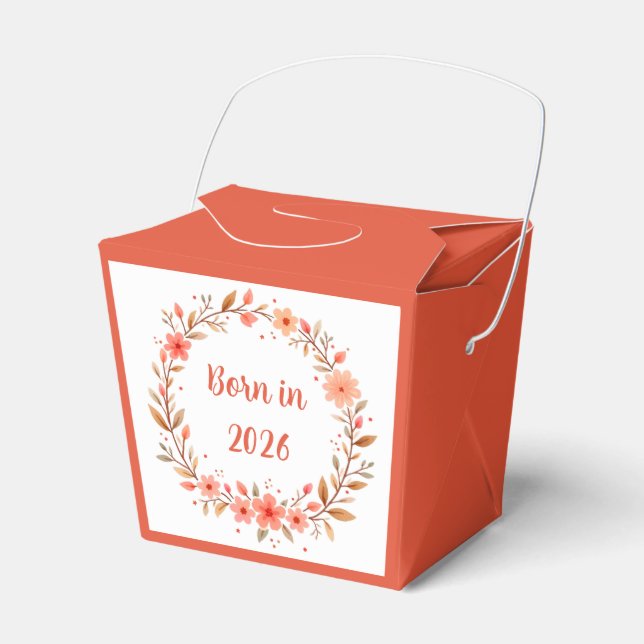 Born in 20xx (Editable Year)  Favor Boxes (Front Side)