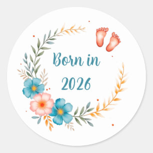 Born in 20xx (Your Year) Classic Round Sticker