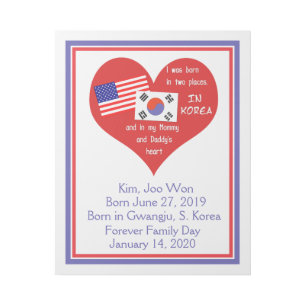 Born in 2 Places- Korea and Mommy & Daddys Heart Gallery Wrap