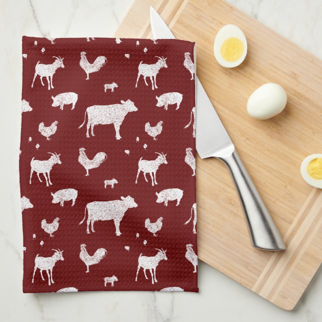 Born in a Barn Kitchen Towel for dark (Quarter Fold)