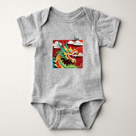 Born In A Dragon Year 2024 Personalized Baby Bs Baby Bodysuit