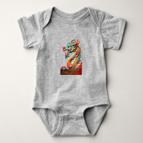 Born in a Dragon Year 2024 personalized Baby BS Baby Bodysuit