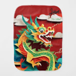 Born In A Dragon Year Personalized Baby Burp C Baby Burp Cloth at Zazzle
