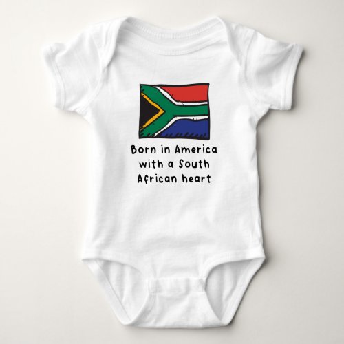 Born In America With A South African Heart Cute So Baby Bodysuit