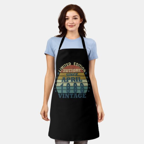 born in april 1988 vintage birthday apron