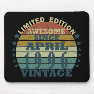 Born in april 1996 vintage birthday mouse pad