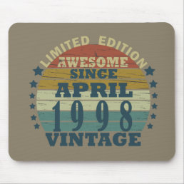 Born in april 1998 vintage birthday mouse pad