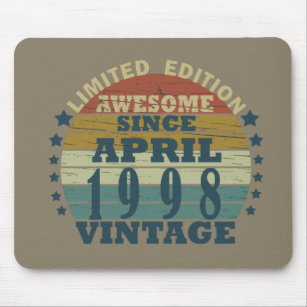 Born in april 1998 vintage birthday mouse pad