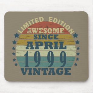 Born in april 1999 vintage birthday mouse pad