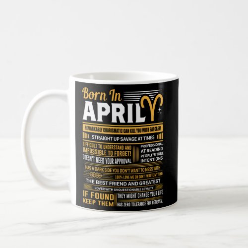 Born In April Aries Coffee Mug