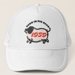 Born In Chinese Pig Year 1959 Zodiac Trucker Hat at Zazzle