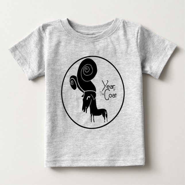 Born in Chinese Ram Goat Year Baby Long S Tee (Front)