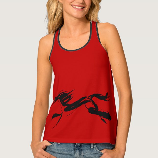 Born in Chinese Zodiac Horse Year 2 WTT Tank Top (Front)