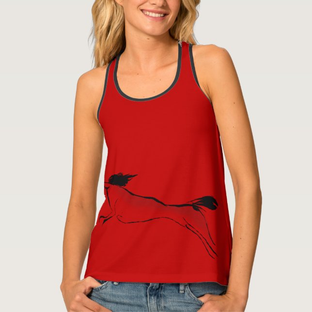 Born in Chinese Zodiac Horse Year 4 WTT Tank Top (Front)