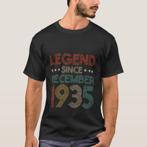 Born In December 1935 Legend Since 86 Yr Old 86Th T_Shirt