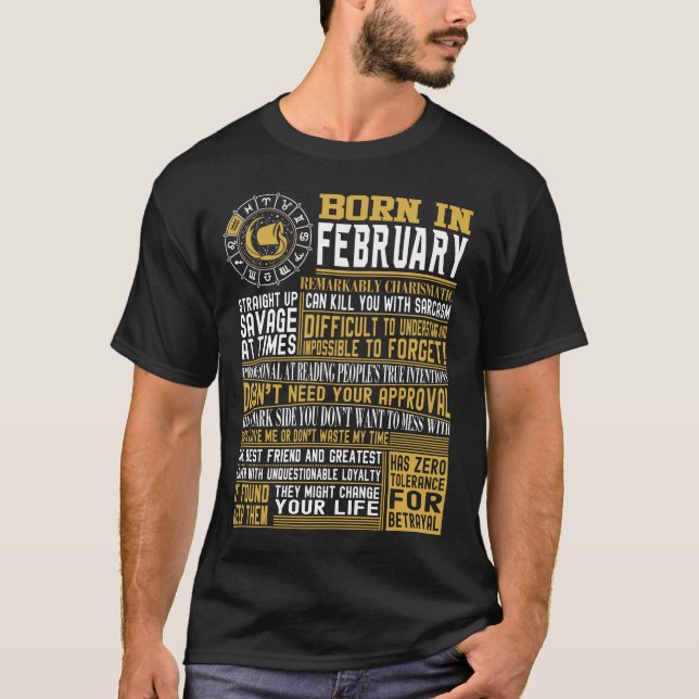 Born in February facts T-Shirt (Front)
