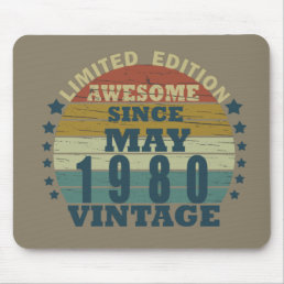 Born in may 1980 vintage birthday mouse pad