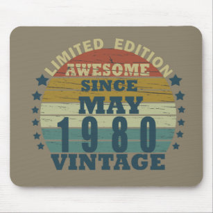 Born in may 1980 vintage birthday mouse pad