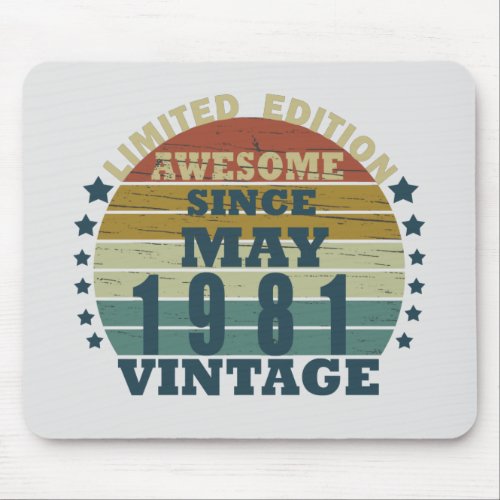 Born in may 1981 vintage birthday mouse pad