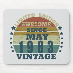 Born in may 1983 vintage birthday mouse pad