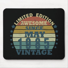 born in may 1985 vintage birthday mouse pad