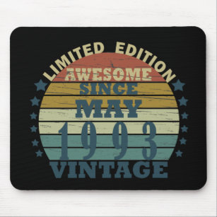 Born in may 1993 vintage birthday mouse pad