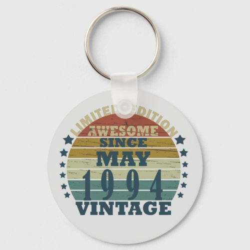 Born in may 1994 vintage birthday keychain