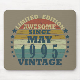 Born in may 1995 vintage birthday mouse pad