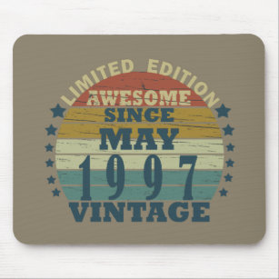 Born in may 1997 vintage birthday mouse pad