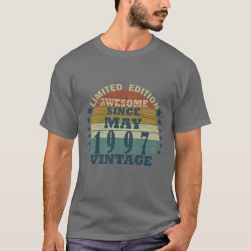 Born in may 1997 vintage birthday T_Shirt