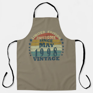 Born in may 1998 vintage birthday apron