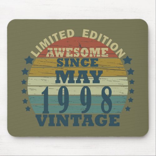 Born in may 1998 vintage birthday mouse pad