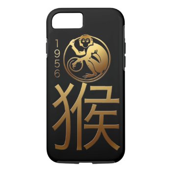 Born In Monkey Year 1956 - Chinese Astrology Iphone 8/7 Case by 2016_Year_of_Monkey at Zazzle