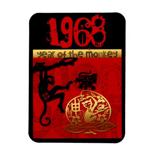 Born in Monkey Year 1968 _ Chinese astrology Magnet