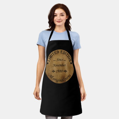 born in november 1980 vintage birthday apron