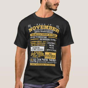 Born in November Scorpio Horoscope Birthday T-Shirt