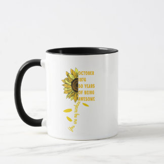 Born In october 1966 Sunflower 60th Birthday 60 Ye Mug