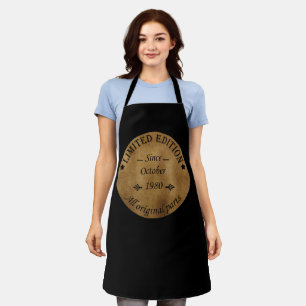 born in october 1980 vintage birthday apron