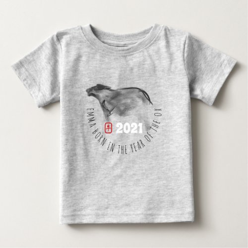 Born in OX Chinese New Year 2021 Baby Tee