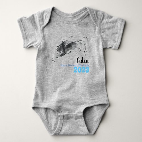 Born in Rabbit Chinese New Year 2023 BB Baby Bodysuit