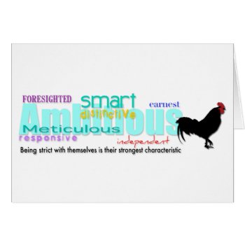 Born In Rooster Year Personality Birthday Card 1 by 2017_Year_of_Rooster at Zazzle