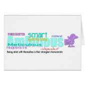 Born in Rooster Year Personality Birthday Card 2 (Front Horizontal)