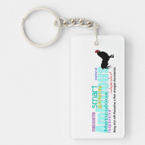 Born in Rooster Year Personality custom Keychain 1