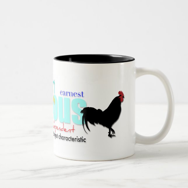Born in Rooster Year Personality Traits Mug (Right)