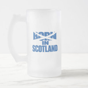 Born In Scotland Frosted Glass Mug