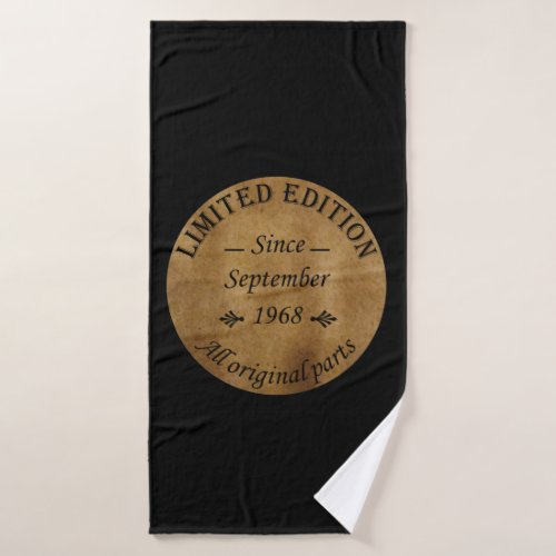 born in september 1968 classic bath towel