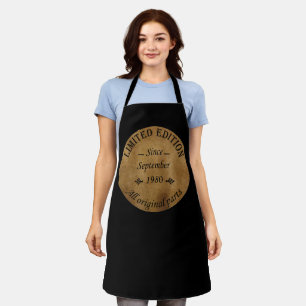 born in september 1980 vintage birthday apron