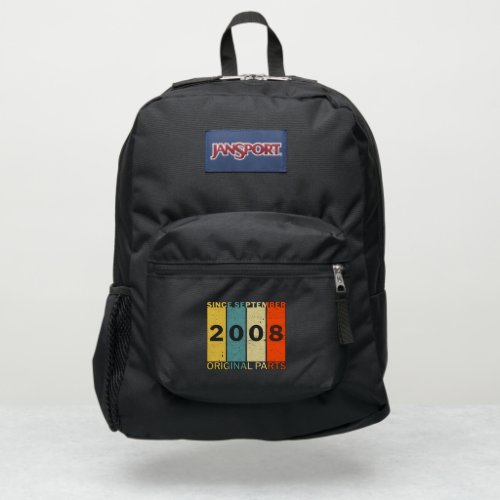 Born In September 2008 Funny Birthday Retro Quote JanSport Backpack