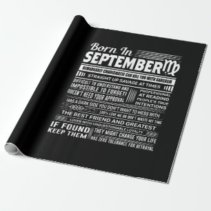 Born in september virgo funny birthday gift wrapping paper