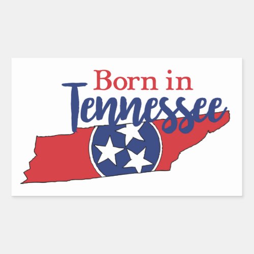 Born in Tennessee State Symbols Volunteer State Rectangular Sticker